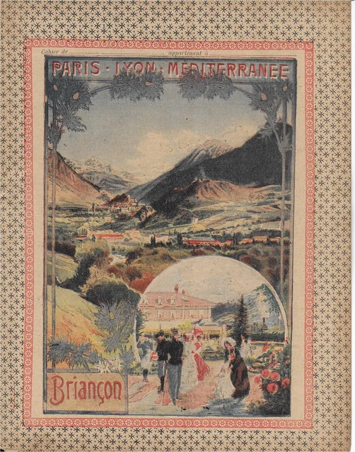 ANCIEN PROTEGE CAHIER NEUF   ANNEE S 30s  CHEMINS DE FER P.L.M  BRIANCON