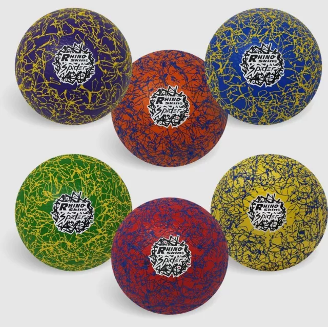 Champion Sports Rhino Skin Spider Set, 6 Multicolored Balls