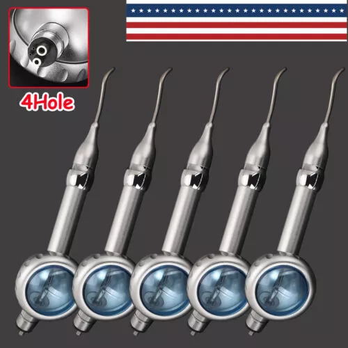 1/2/5Pcs Dental Air Flow Polisher Antisuction Sandblasting Gun 4Hole Prophy Jet