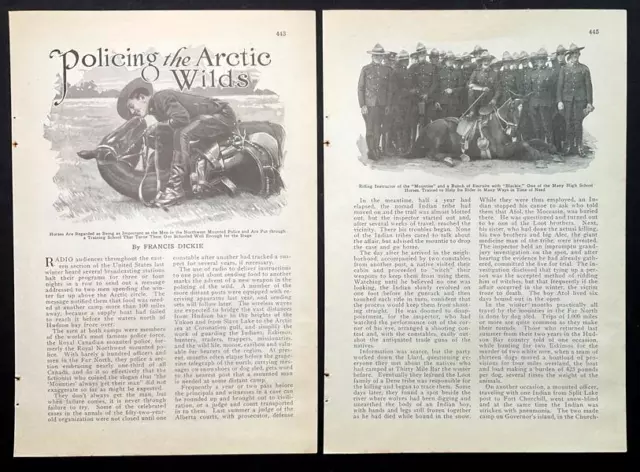 Royal Canadian Mounted Police 1926 pictorial “Policing the Arctic Wilds”