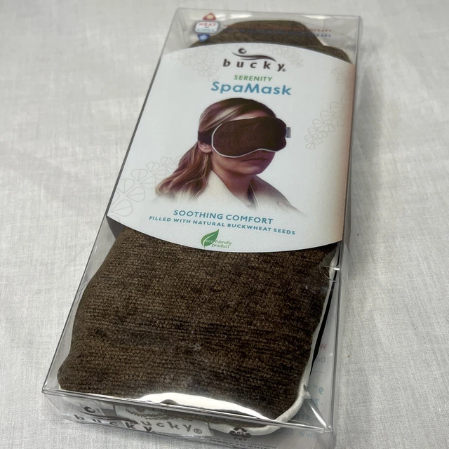 Bucky Serenity Spa Mask Soothing Comfort Hot or Cold Therapy w Buckwheat Seeds