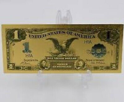 GEM 1899 $1 SILVER CERTIFICATE BLACK EAGLE Rep.*GOLD Banknote DOLLAR 