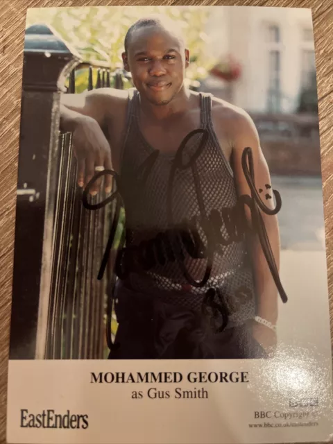 BBC EastEnders Gus Smith Hand Signed Cast Card Mohammed George Autograph