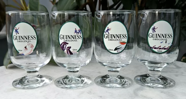 4 Guinness Original Collectable Spec ed Gilroy Classics Stemmed Goblet 330ml C12