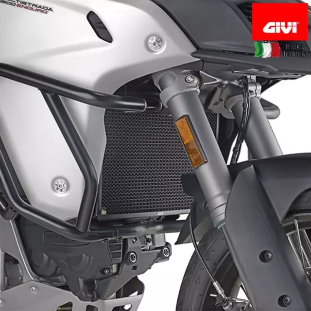 Givi Pr7408 Griglia Protezione Radiatori Acqua Olio Sagomata Acciaio Inox Nero