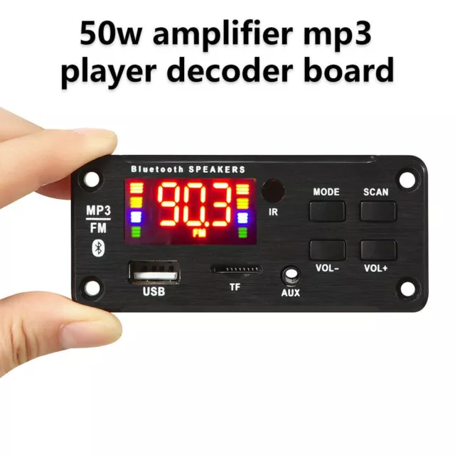 2*25W 50W Verstärker MP3 Player Decoder Board 6V-12V BT 5.0 Auto FM Radio Modul