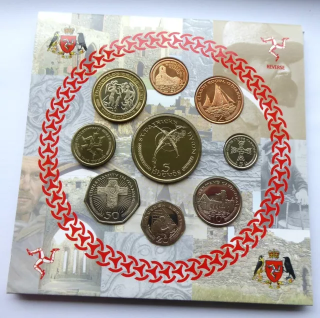 2001 "CHRISTIAN HERITAGE" ISLE OF MAN COIN YEAR SET INCLUDING £5 & £2 - IoM MANX