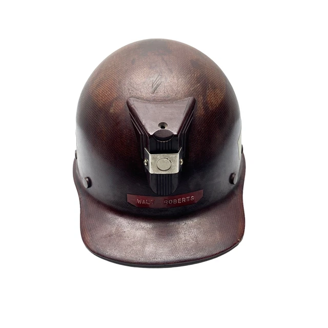 VINTAGE MSA SKULLGARD Hard Hat Brown Fiberglass Safety Hat W/Suspension