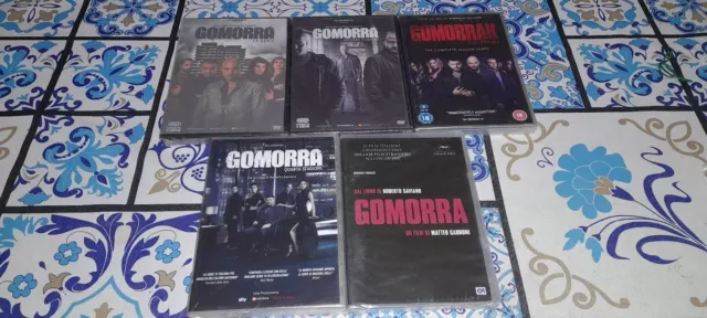 5 box+17 dvd nuovi sigill. stagione 1/4  1-2-3-4 serie completa+film GOMORRA