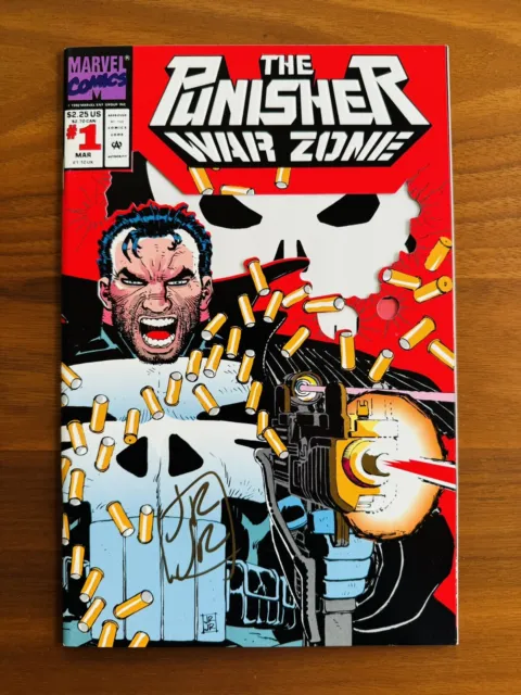 Punisher War Zone #1 (Marvel 1992) NM+ Signed by John Romita, Jr.