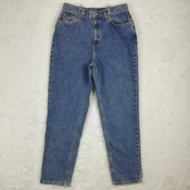 Vintage Calvin Klein Womens Jeans Mom 5 Pocket Blue Denim Double Stone Wash 14