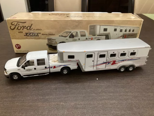 First Gear F250 with Horse Trailer 1:34, EXISS 10-3004, Excellent 2
