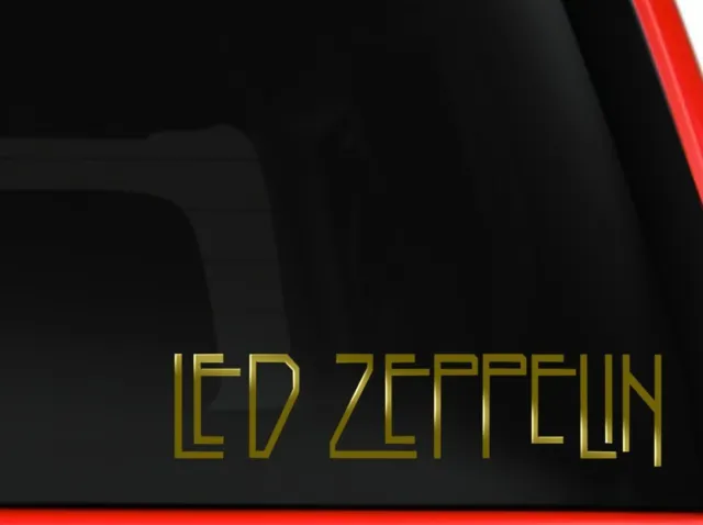 Led Zeppelin Rock Band Car Window Vinyl Decal Sticker (Gold 8 inches)