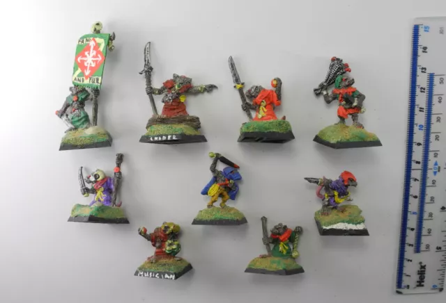 9 SKAVEN Metal C47 Chaos Ratmen Army Painted Warhammer Citadel 1990s 72