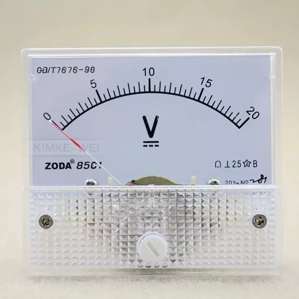 DC 0-20V ANALOG Volt Voltage Panel Meter Voltmeter Gauge £5.52 - PicClick UK