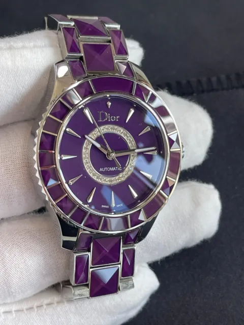 Dior Christal Purple Sapphire Womens Automatic Watch CD144512M001