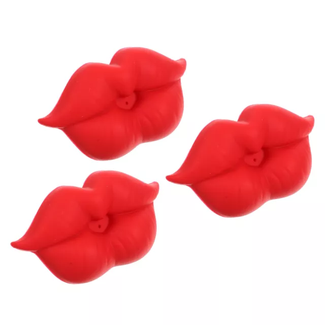 3 Pcs Silicone Lip Pacifier Infant Comforting Supply Funny Teeth Toy