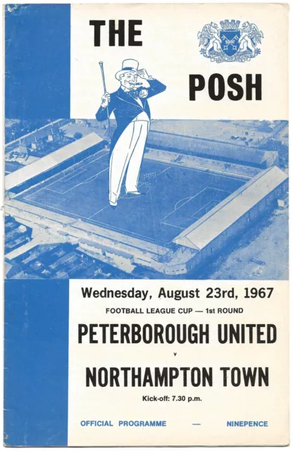 Peterborough United v Northampton Town 1967/68 League Cup programme