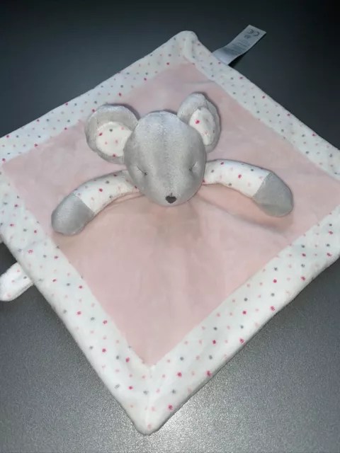 Doudou Souris Gris Et Rose Obaibi Okaidi