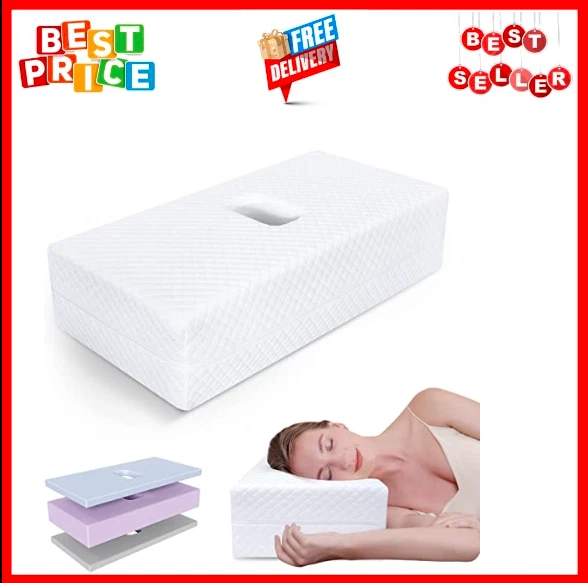 HOMCA Cube Memory Foam Pillow - Cube Pillow24"x12"x5.9" for Side Sleepers Sup...