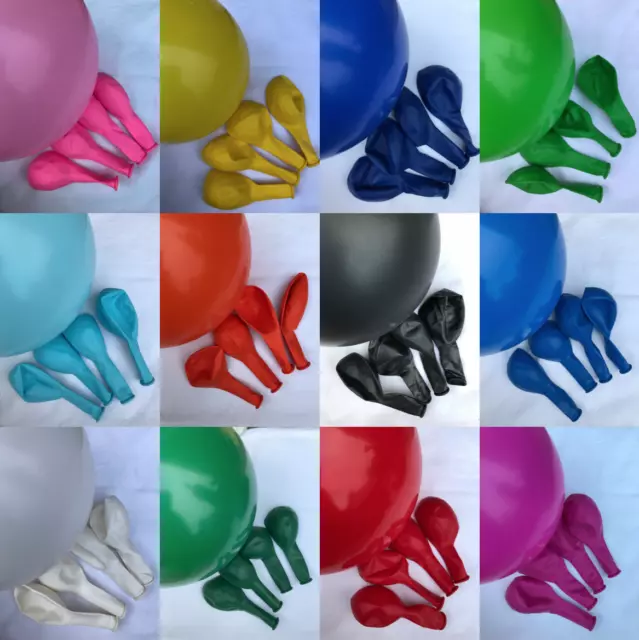 12" Balloons Solid Colours Latex Balloon Birthday Celebration Party Helium