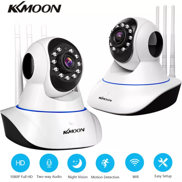 2X KKMOON 1080P Wireless WiFi Security IP Camera Baby Pet Monitor Indoor Q4Q7