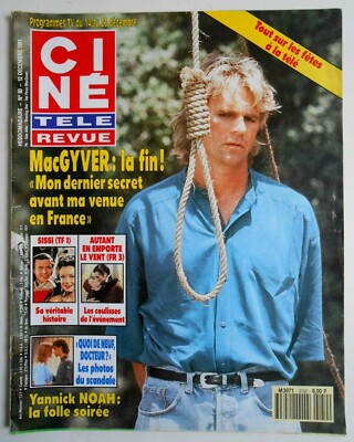 belge 1990 N°27 claude francois Jr richard dean anderson CINE REVUE 