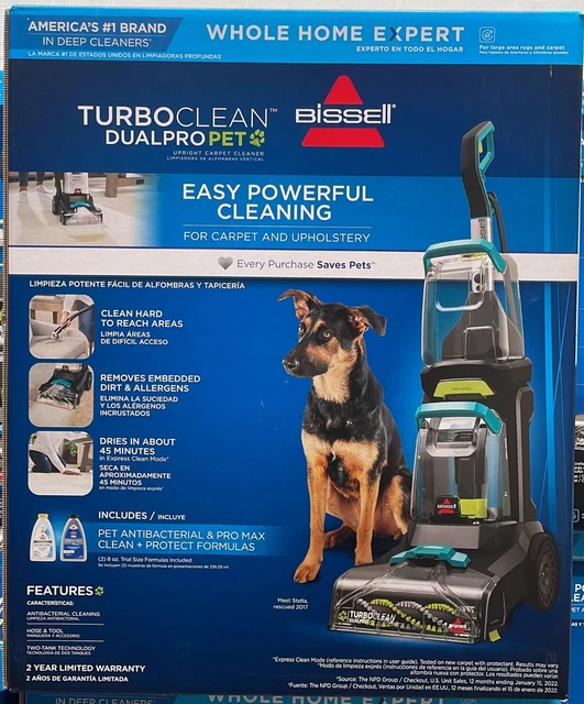 BISSELL TURBOCLEAN DUALPRO Pet Carpet Cleaner 129.99 PicClick