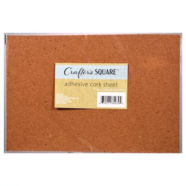 Set of 2 Crafter's Square Adhesive Cork Sheets, 11.75x7.75 in