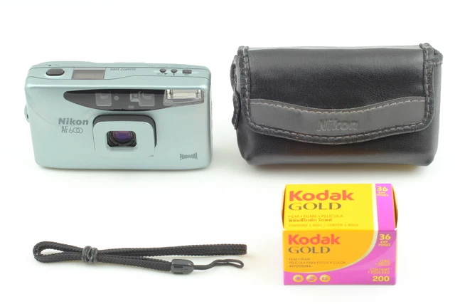 Blue [Near MINT] Nikon AF600 Panorama 35mm Point & Shoot Film Camera From JAPAN
