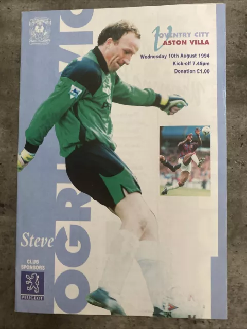 Coventry City v Aston Villa 10/08/1994 ( Steve Ogrizovic Testimonial )