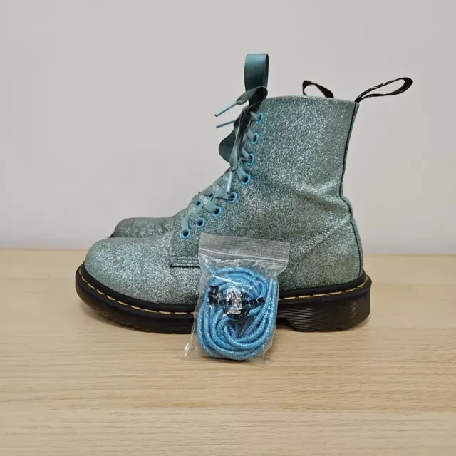 Dr martens pascal glitter cheap turquoise
