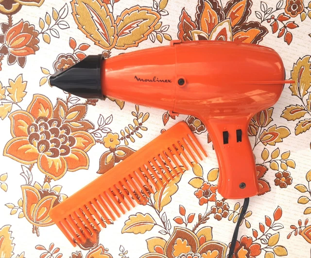 Sèche-cheveux Moulinex Orange Vintage - Occasion Fonctionnel - Modèle Standard