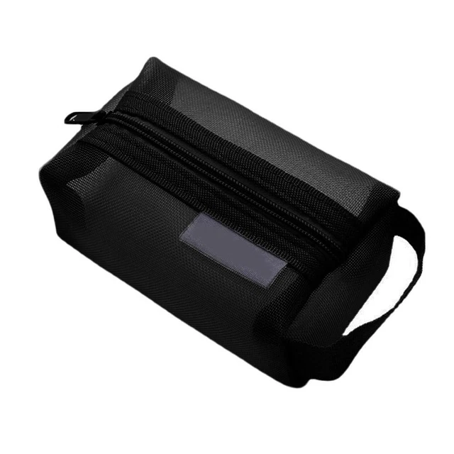 Clear Mesh Portable Large Pen Pencil Case Makeup Cosmetic U Pouch Bag K6 I5I4