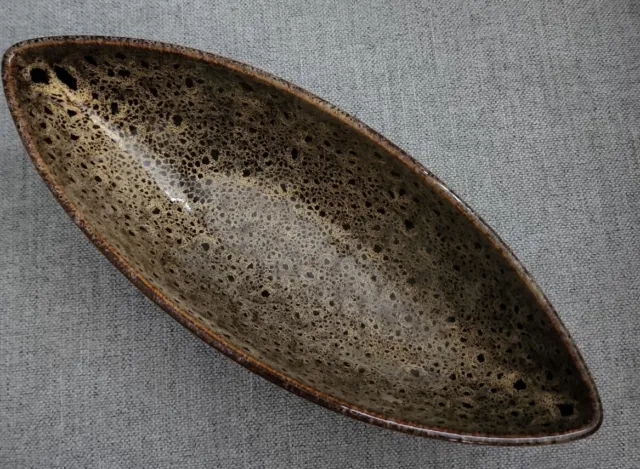 Hosley Elegant Expressions Ceramic Peacock Feather Pattern Oval Bowl REDUCED!!