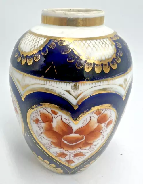 1893-6 Antique Franziska Hirsch Hand-painted Dresden Imari-style Ginger Jar 11cm