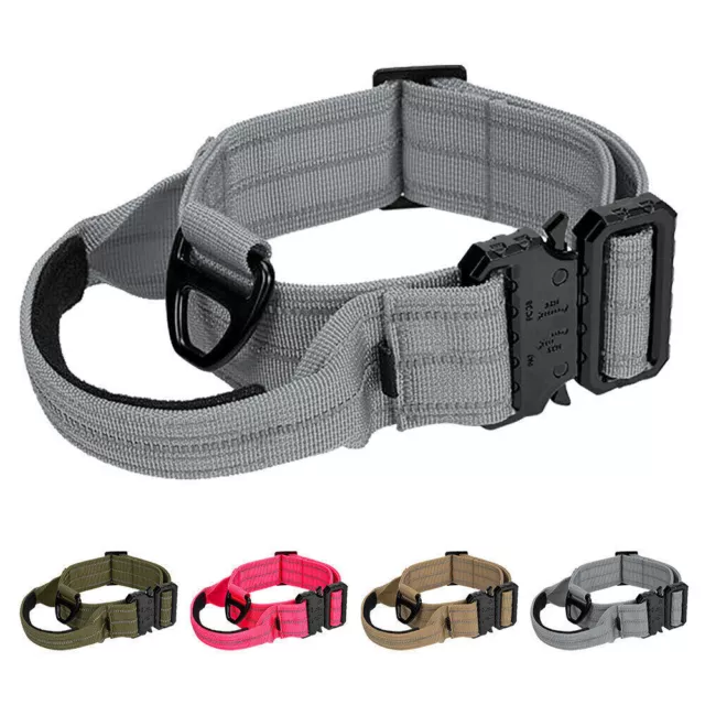 Tactical Dog Collar Military Dog Collar Thick with Handle Dog Collar Adjustable%