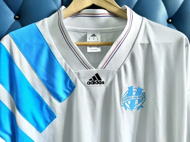Maillot vintage Olympique Marseille OM 93 1993 anniv. 25 ans Adidas taille XL 3