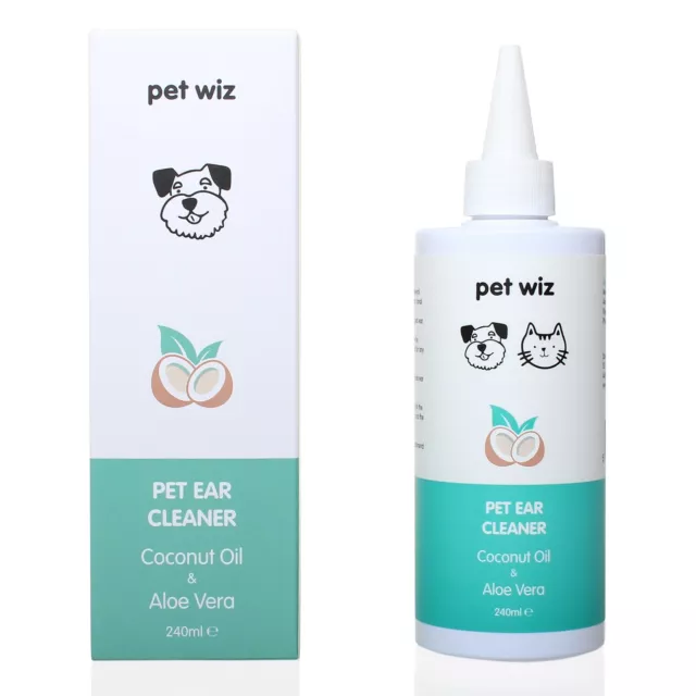 Ear Cleaner for Dogs & Cats - Coconut Oil & Aloe Vera (240ml ℮)