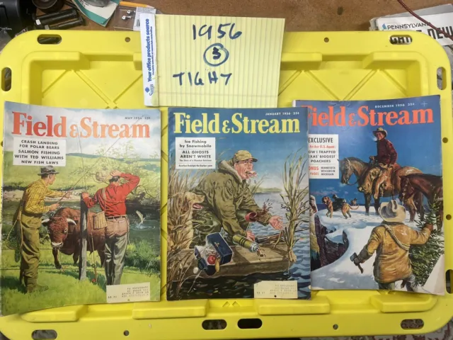 Vintage Field and Stream Magazines May 1956 3 pcs Hunting And Fishing