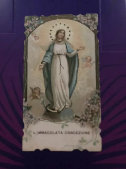 Antico Santino, L'immacolata Concezione. Con approvazione ecclesiastica. Madonna