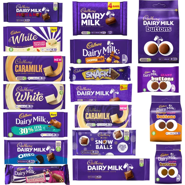CADBURY DAIRY MILK chocolate barClassic/Oreo/Fruit & Nut/Whole Nut EUR