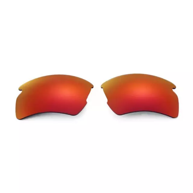 Walleva Fire Red Non-Polarized Replacement Lenses For Oakley Flak 2.0 XL