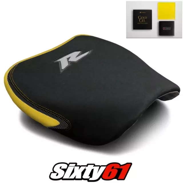 Suzuki TL1000R Seat Cover and Gel 1998-2003 Yellow Silver Luimoto Tec-Grip Suede