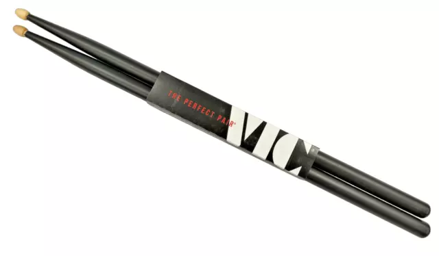 Vic Firth American Classic 5AB Hickory Nere Bacchette Batteria Punta Ghianda