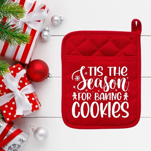Galletas para hornear Tis The Season - Portavasos - Almohadilla caliente - Horno Mitt - Regalo - 035
