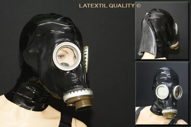 ☑️ LATEXTIL ☑️ - Latexmaske "BIG MASK BLACK" - latex mask rubber - NEU / NEW