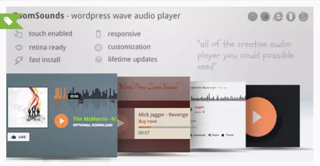 ZoomSounds  – Wave Audio Player - WordPress Plugin ⭐GPL⭐ & Updates