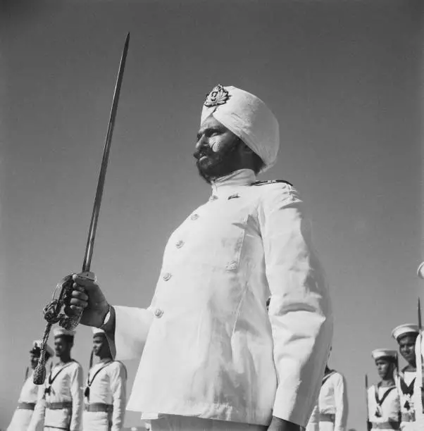 Royal Indian Navy Parade 1945 Old Photo