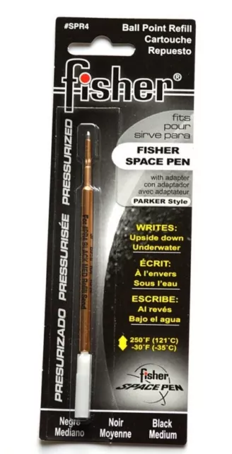 Fisher Space Pen Black Pressurized Ink Refill SPR4 NEW 2